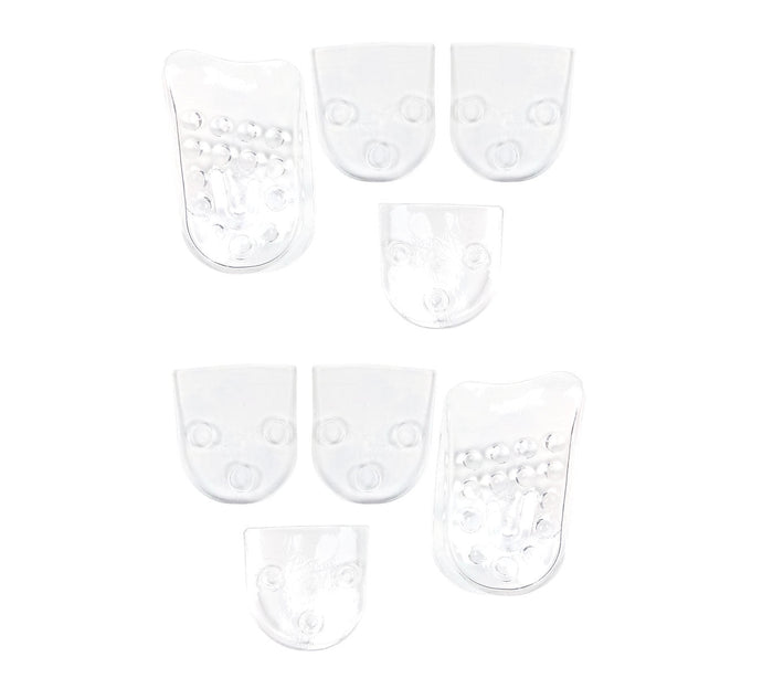 Set 10 Plantari Alzatacco H5 cm in Silicone Morbido Trasparente