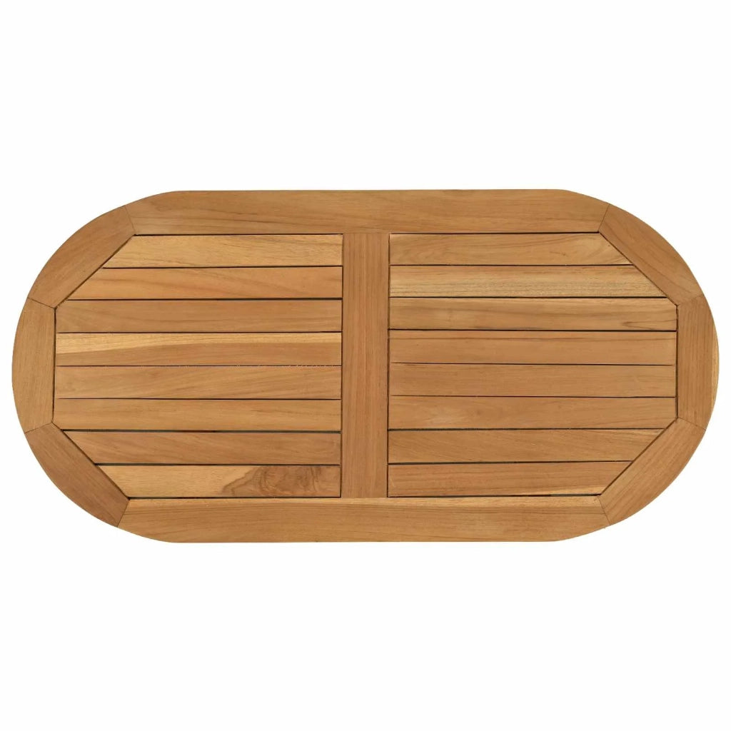 Piano del tavolo 80 x 40 x 2,5 cm Ovale Legno di teak solido 42033170