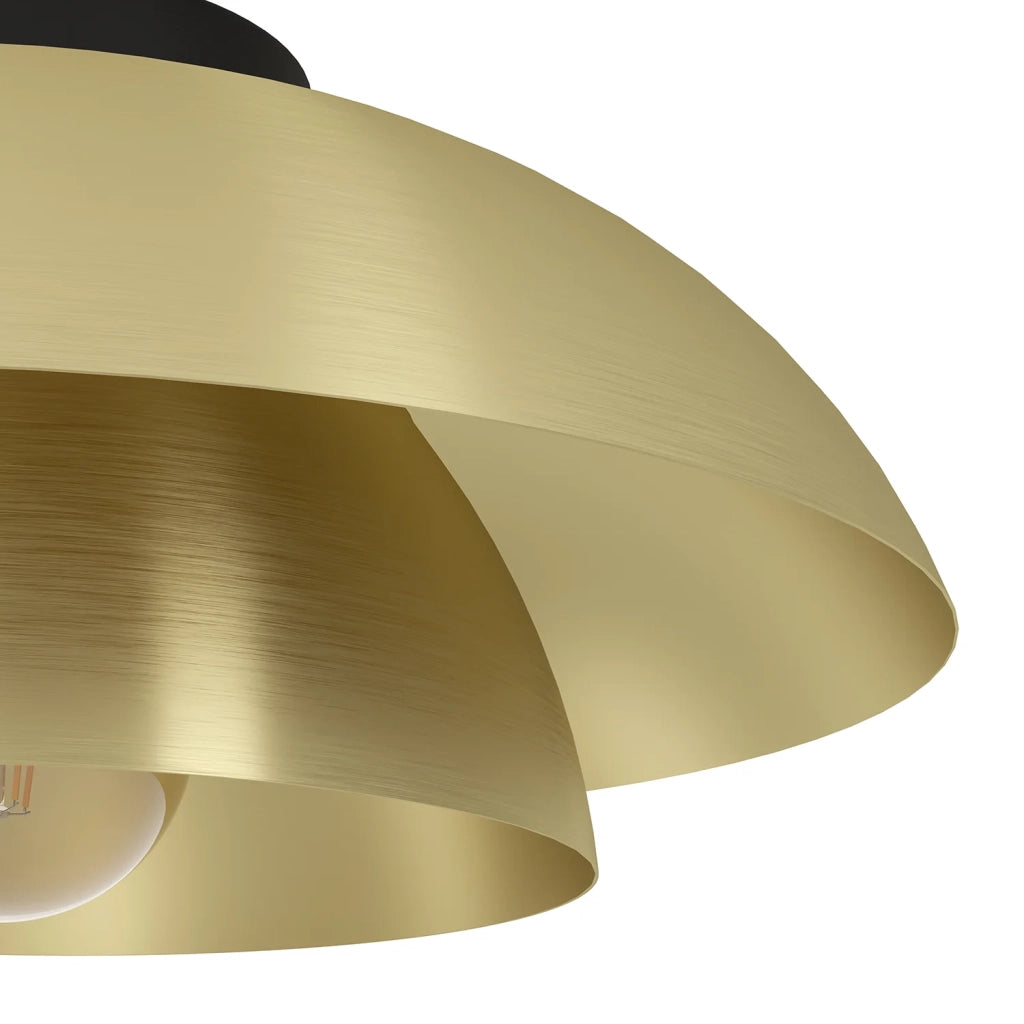 Plafoniera Moderna Cenciara Acciaio Nero 1 Luce E27