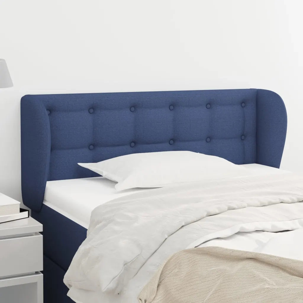 Testiera ad Orecchio Blu 93x23x78/88 cm in Tessuto 3117566