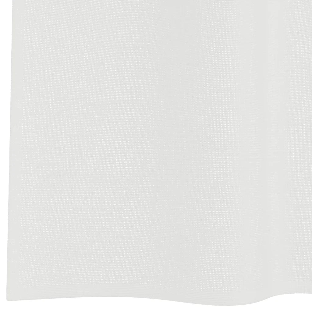 Tende in Voile con Passanti 2 pz Bianco 140x175 cm 4102332