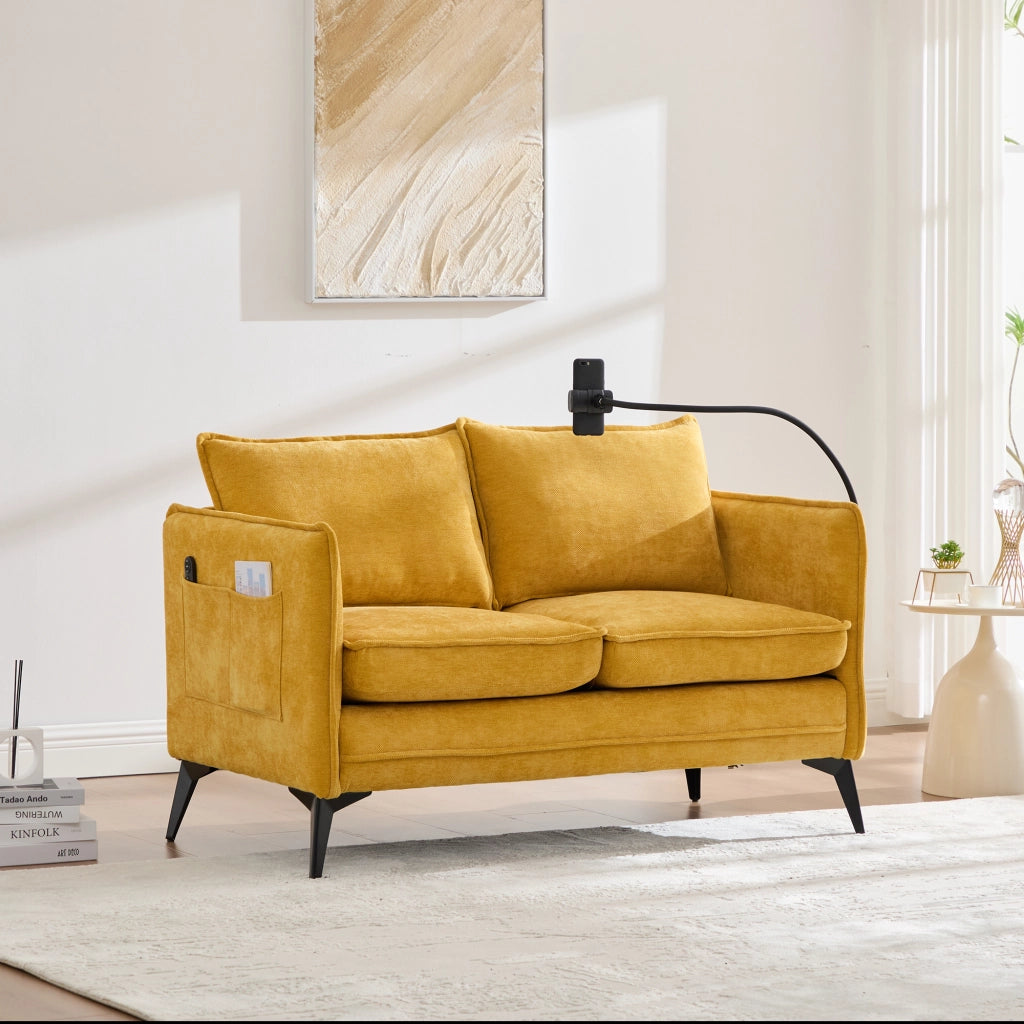 Divano 2 Posti con Contenitore e Portacellulare ¨C MINIMAL ¨C Tessuto