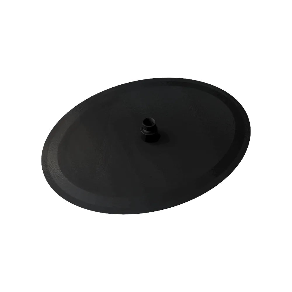 Soffione doccia ovale 40x30cm in acciaio inox nero opaco orientabile