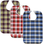 Pacchetto di 3 coprispalla impermeabili per adulti, coprispalla per anziani con chiusura elastica, coprispalla per uomini, donne, anziani e disabili, blu, rosso, marrone.