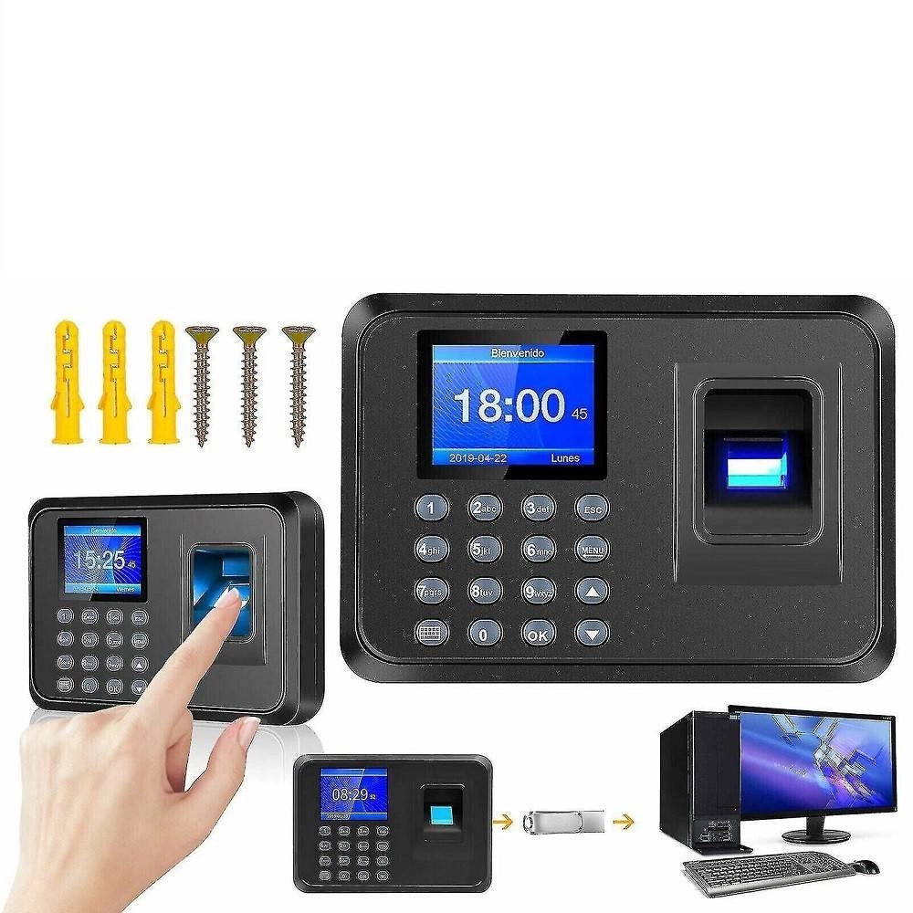 Trade Shop - Marcatempo Impronte Digitali In Italiano Biometrico Controllo Accessi Lettore -