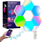 Luce LED a Sei Facce - Lampada LED a Sei Facce - Con Comando a Distanza - Lampada Decorativa Intelligente per Giocatori
