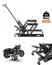 cric sollevatore a carrello/cavalletto/idraulico alza moto motocicli 680 kg