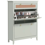 Armadio per scarpe con cassetti ¨C Zephmum ¨C Verde 88x30x120 cm