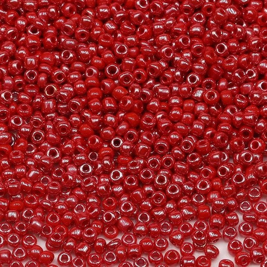 Parelrode perleline color 3mm per rigare 3600 pezzi/100 gram, 8/0 perleline in vetro per la creazione di accessori, bracciali, collane e orecchini (parelrodo)