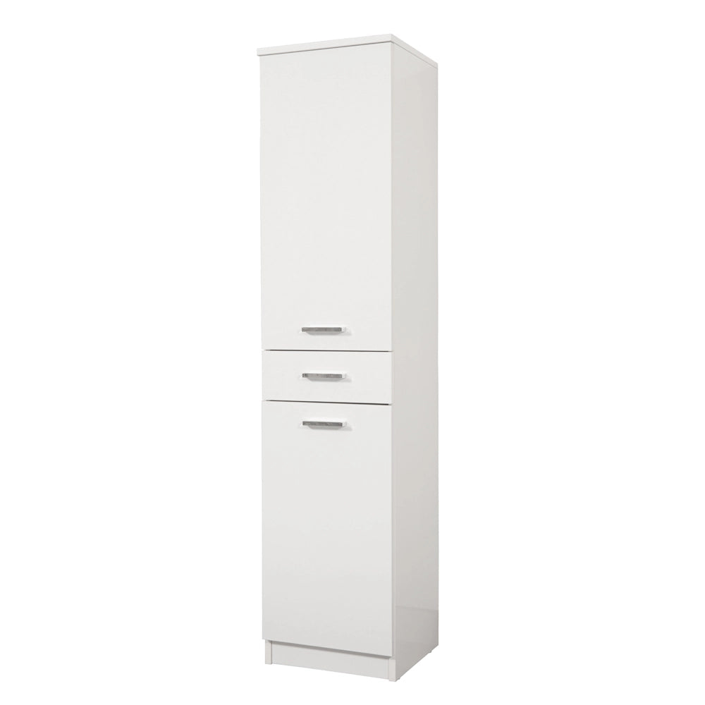 Germanvox colonna bagno/lavanderia 2 anta apertura sinistra e 1 cassetto colore bianco lucido