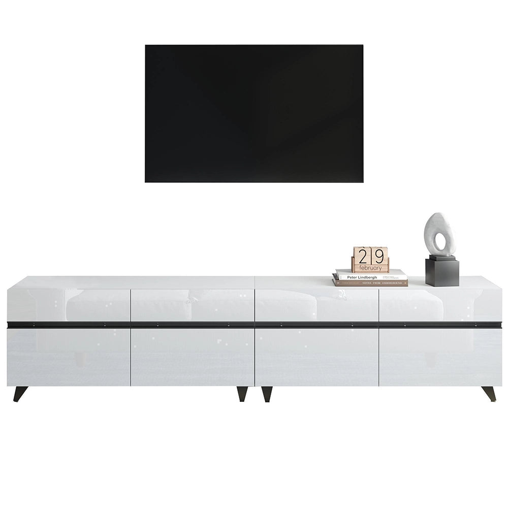 Mobile TV 180x40x49cm - Xylo - 4 Ante Regolabili, 8 Piedi, Carico 52kg, fino a 80"