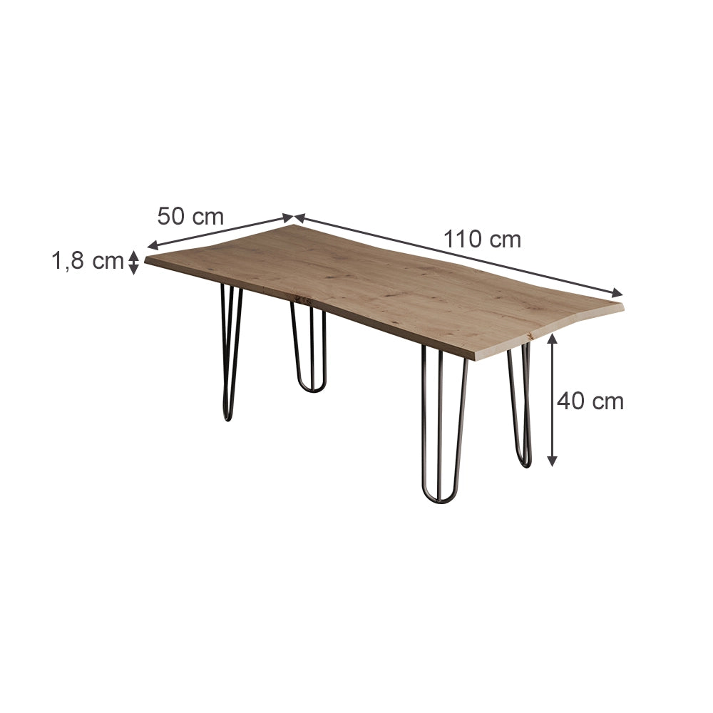 Vicco Tavolino da caffè Artigiano 110 x 50 cm
