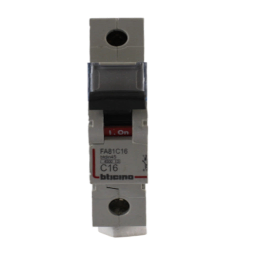 Interruttore magnetotermico 1polo 1 modulo 16A curva C 4,5KA Bticino