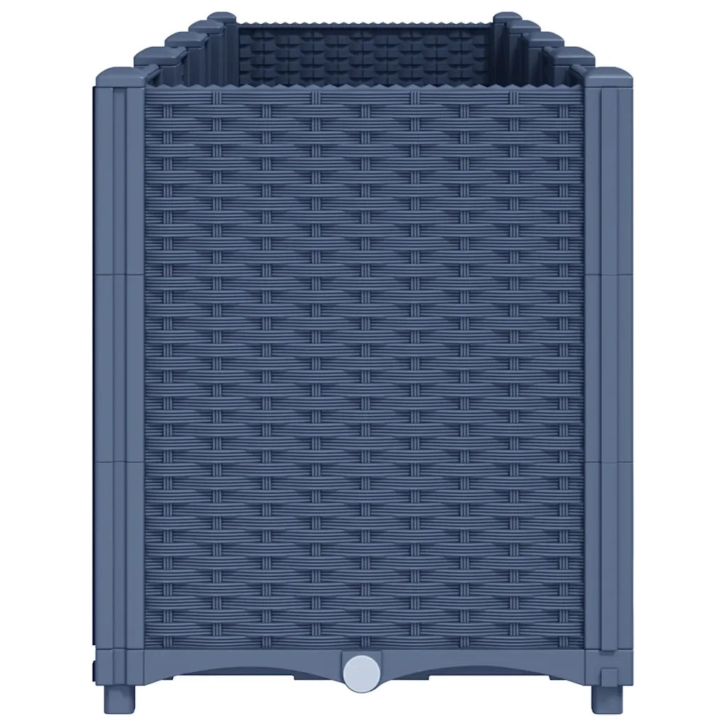 Fioriera da Giardino Grigio Blu 160x40x53 cm in PP 367856