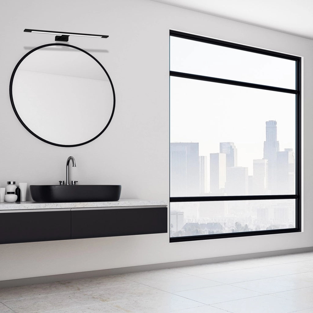 Applique LED bagno Milagro SHINE nera 12W 4000K IP44