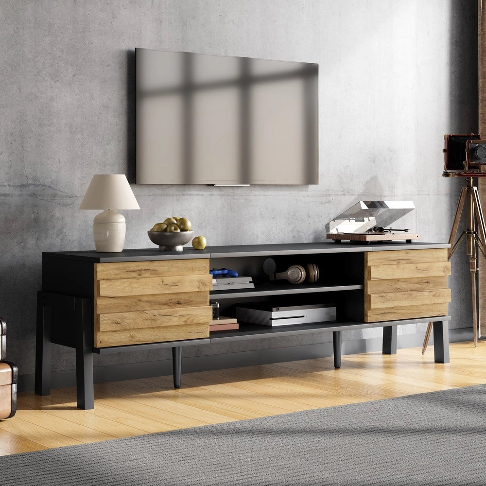 Mobile TV Lowboard ¨C Xylo ¨C Legno, 2 Ante, Vano Aperto, 175x39.5x53 cm