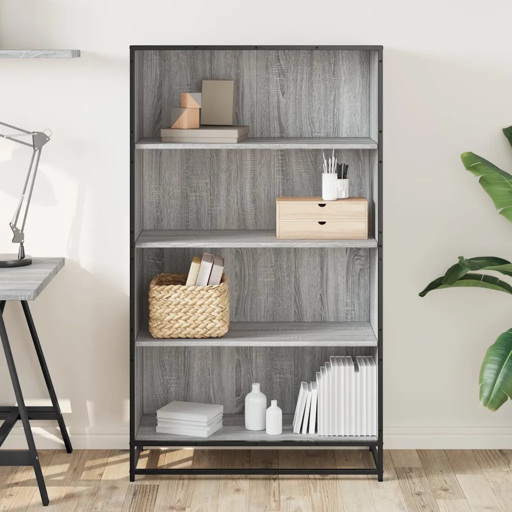 Libreria Grigio Sonoma 80,5x35x139 cm in Truciolato 3300848