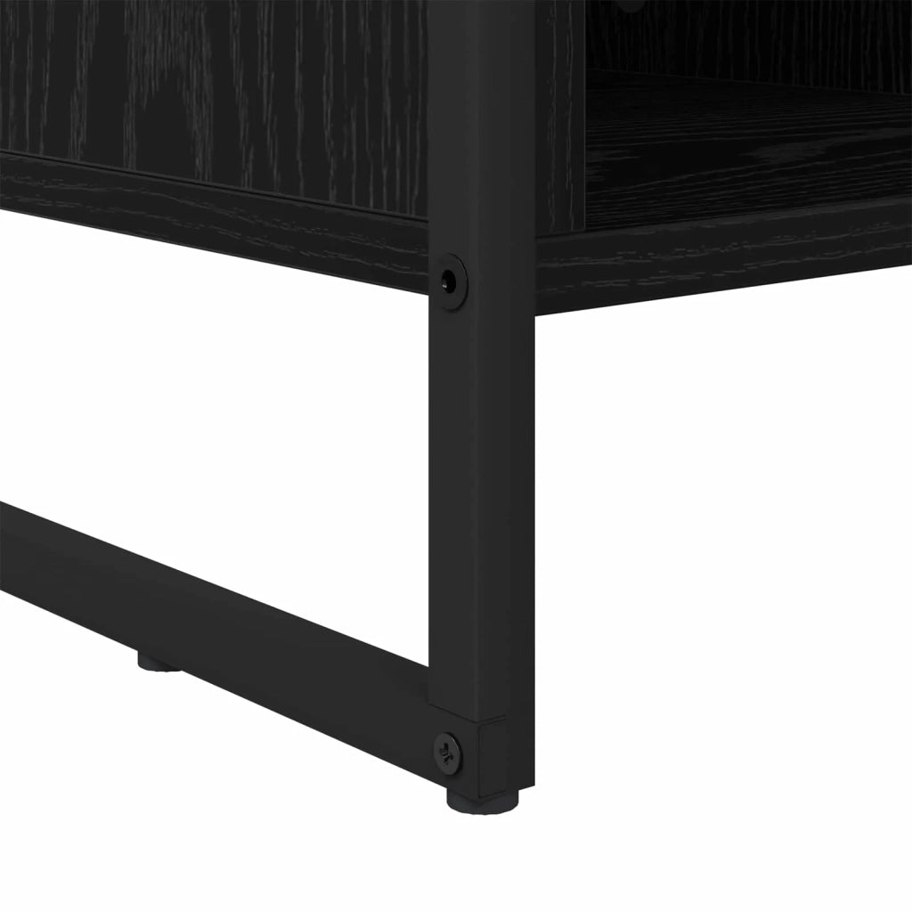 Mobile per scarpe Rovere Nero 100 x 35 x 44 cm 886450