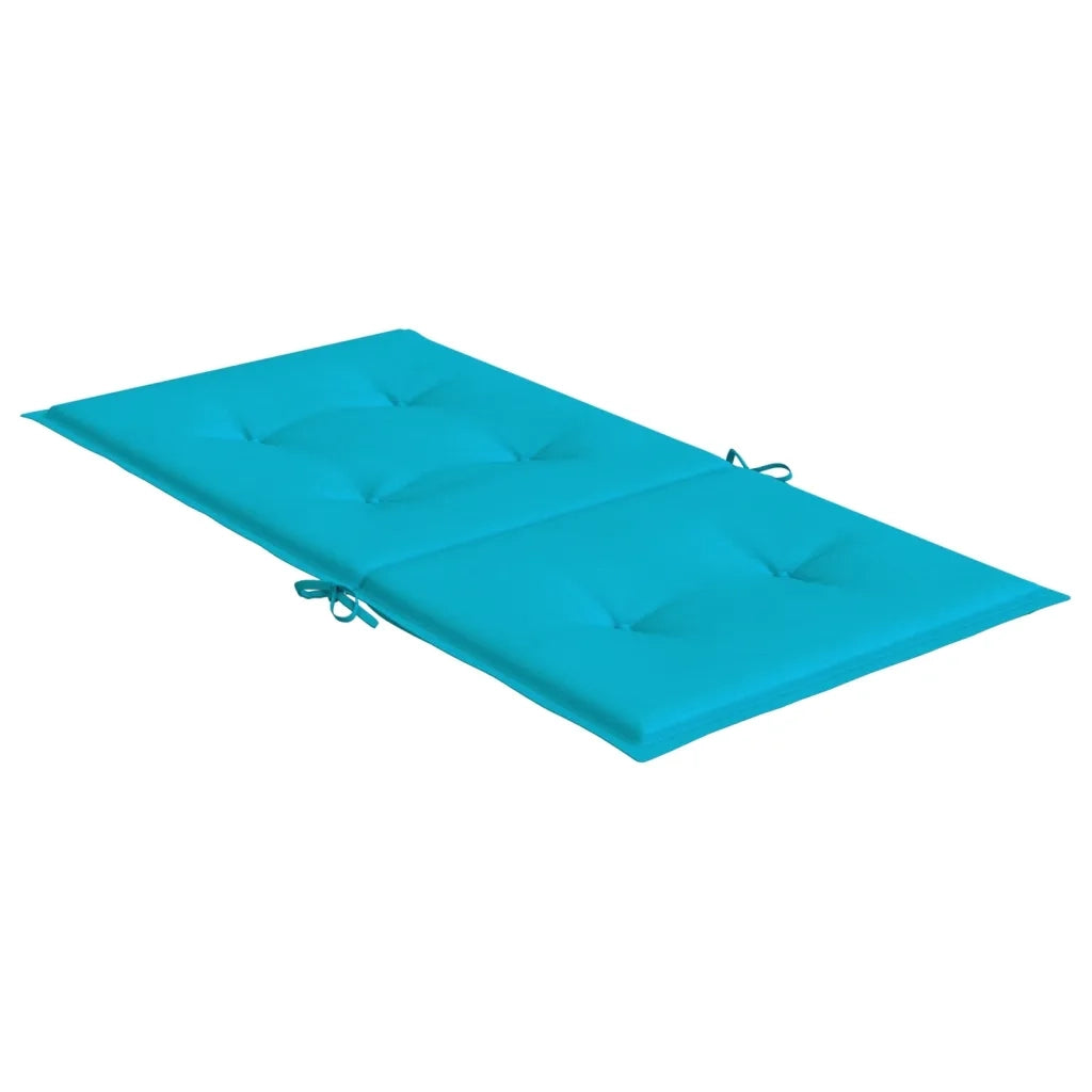 Cuscini per Sedia con Schienale Basso 4 pz Turchese in Tessuto 361338