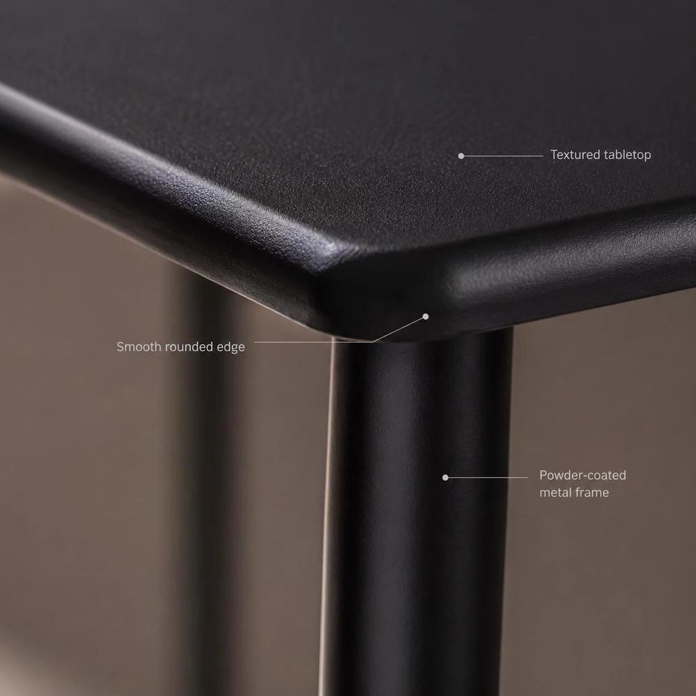 Bar Table Black 60 X 60 X 111 Cm MDF