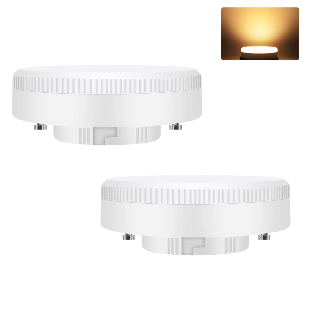 ZMH Lampadine GX53 74x25 mm Ultra Piatta Luce Calda 3000K 5W per Lampade da Sotto Unità Non Dimmerabile Confezione da 2