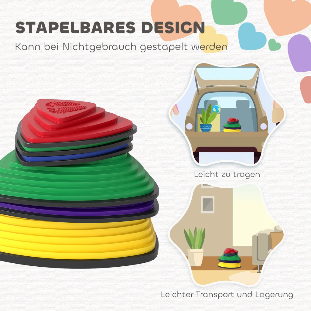 Set di 6 pietre per sentieri ¨C zephmum ¨C multicolore, antiscivolo, per esterno e interno, impilabili