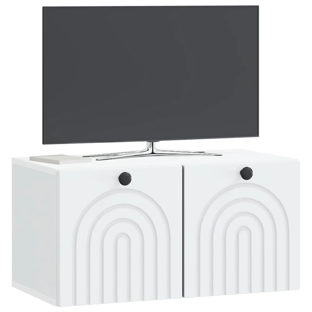 Mobile Porta TV da Muro Bianco 59,5 x 31 x 30 cm 898195