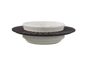 Fioriera Selene 1644 Giochipark calcestruzzo finto marmo panca legno Ø170x65h