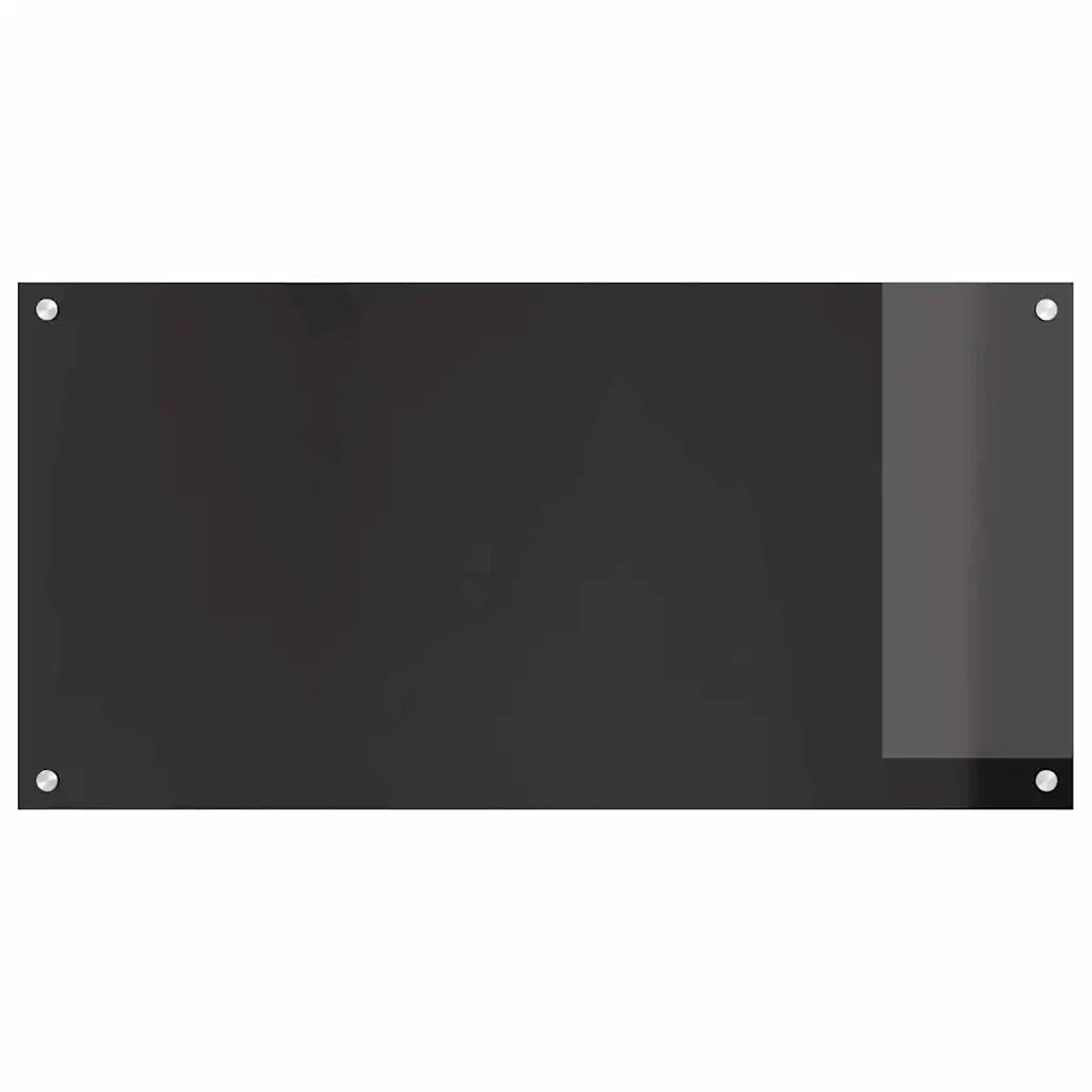 Schienale da cucina 2 pcs Nero 100 x 50 cm vetro temperato 3415552