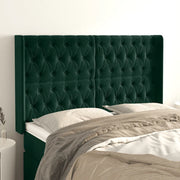 Testiera ad Orecchio Verde Scuro 147x23x118/128cm in Vellutocod mxl 121664