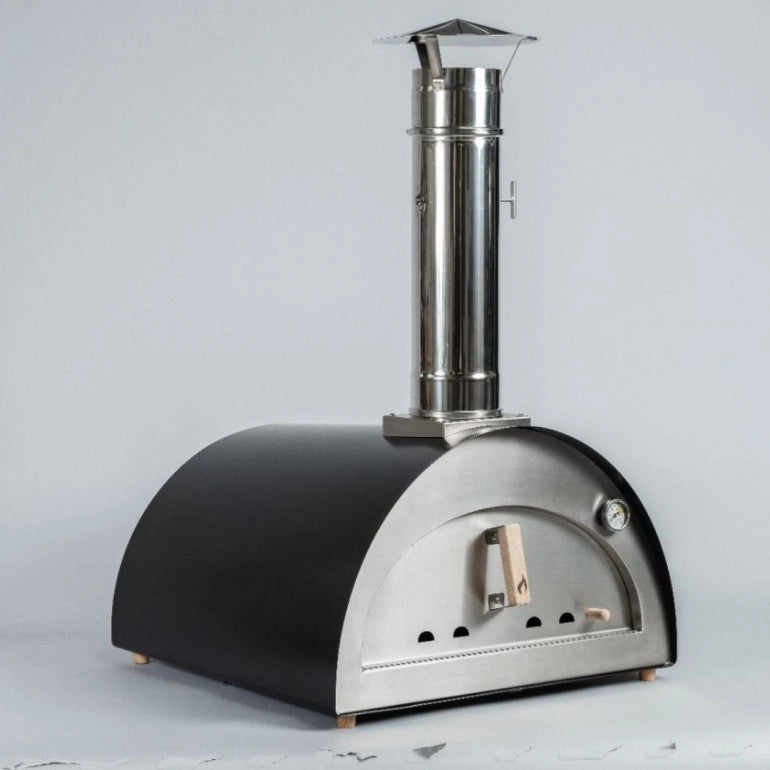 Forno per Pizza e pane Ventura "Solo" alimentato a legna. In acciaio inox. Temperatura massima 500C°