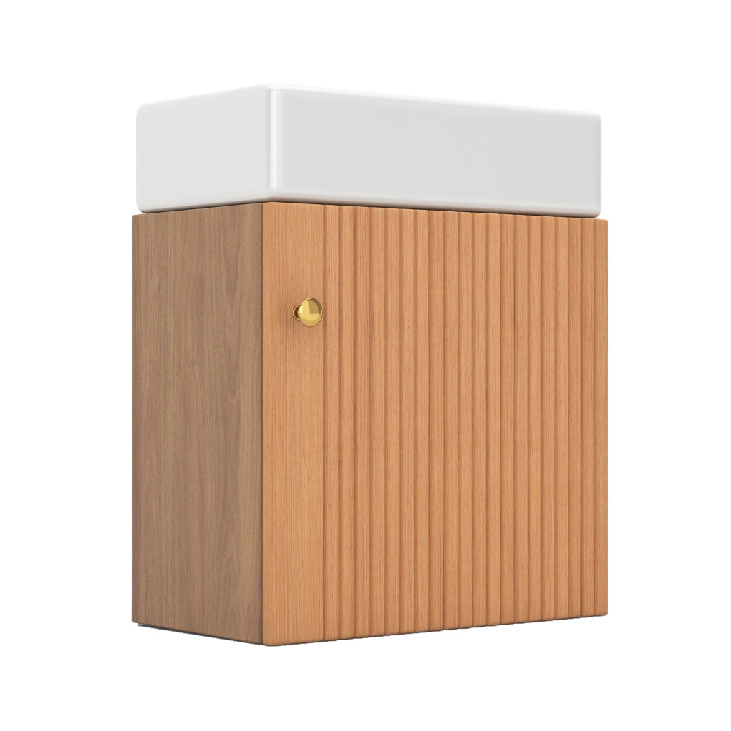 Mobile sottolavabo da bagno con vano contenitore; lavabo in ceramica; 62×54×26 cm