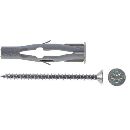 TASSELLO CON VITE 'FU-V' FU 10x60V - Ø 10x60 mm - vite 6x80 mm - 25 pezzi- FISCHER