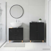Set di Armadi da Bagno da 2 Pezzi ALKMAAR Nero 3417586