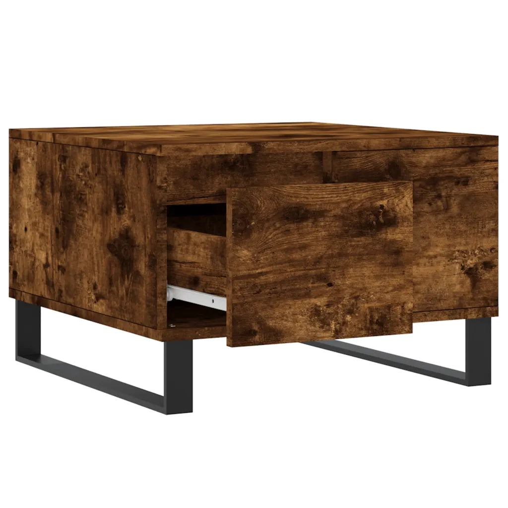 vidaXL Tavolino da Salotto Rovere Fumo 55x55x36,5 cm Legno Multistrato