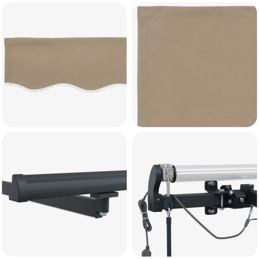 Tessuto per Tenda con Beige 350 x 250 cm Poliestere 3330346