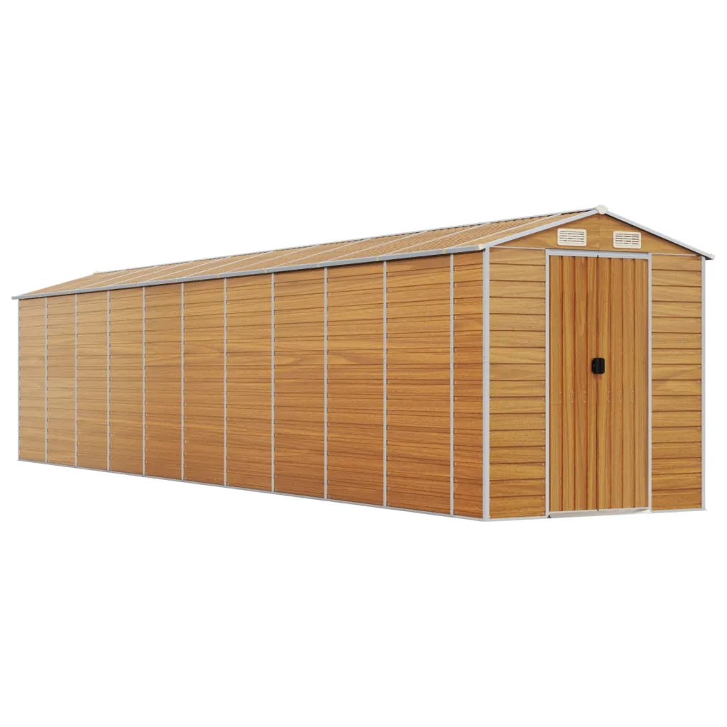 Capanno Giardino Marrone Chiaro 191x895x198cm Acciaio Zincato 3188284