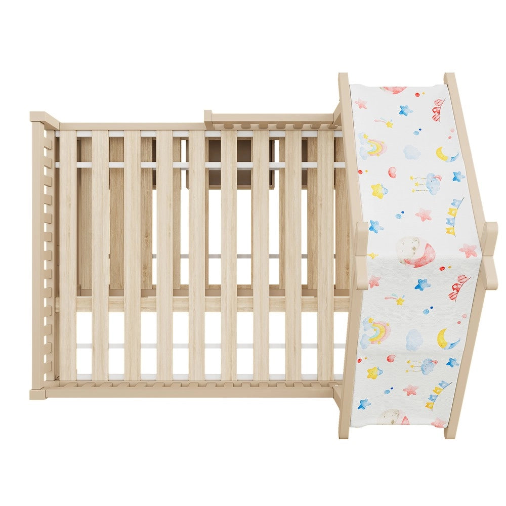 Letto a Casetta con Letto Estraibile, 3 Cassetti e Sponde ¨C Xylo ¨C Legno, Cream, 140x200