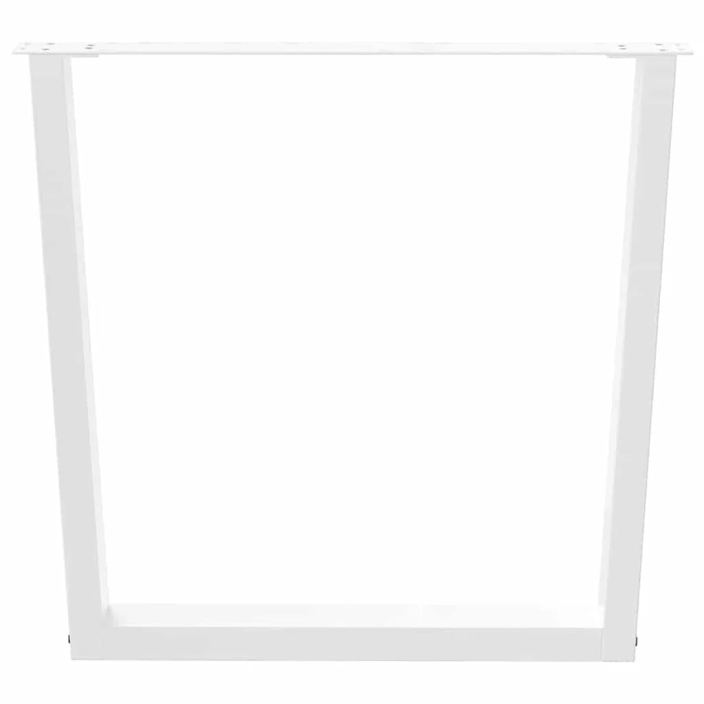 Set di 2 gambe regolabili per tavolo da pranzo a forma di V 90 x 72 cm stile moderno acciaio bianco 02_0056939