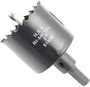 Cutter a Foro Bi-Metal - Robusto e Riciclabile - 51 mm - Adatto per legno e plastica - Testa di Troncato Circolare