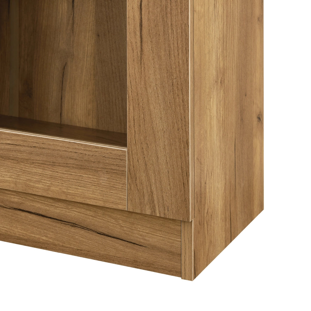 Mobile Vetrinetta Sorø Libreria a 2 Ante 115 x 80 x 31 cm Effetto Rovere [en.casa]