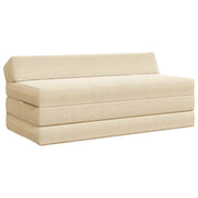 Divano Letto Pieghevole Crema 120 x 60 x 49 cm Tessuto 900048