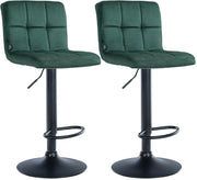 Set di 2 sgabelli da bar Perù velluto nero 5