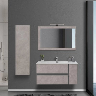 Pensile da H135 cm Effetto Pietra Beige 4 Ripiani