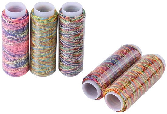 Set di Tessuti per Cucito - Tessuti in Poliestere - 5 Colori - Tessuti per Cucito a Mano/Quilting - Duraturo e Resistente ai Colori - Kit di Base per la Sartoria