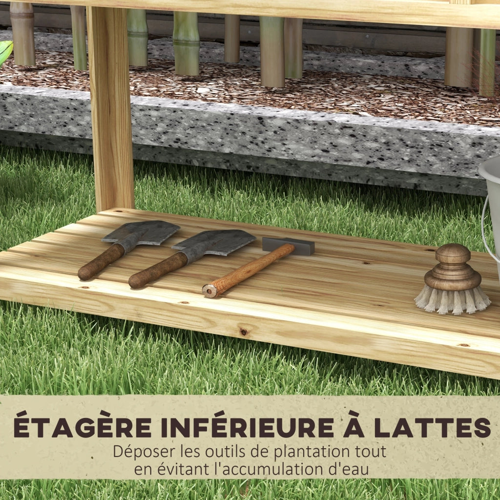 Jardiniere con separatore amovibile ¨C zephmum ¨C grigio 115x46x75 cm