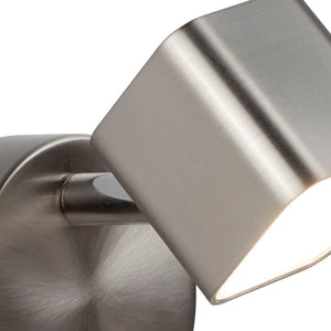 Plafoniera Quadruplo Acciaio Argento Policarbonato Cromo Led 5W 3000K