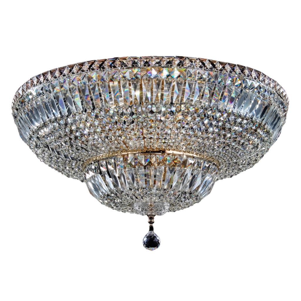 Maytoni Plafoniera contemporanea Basfor 16 luci E14 oro metallo cristalli