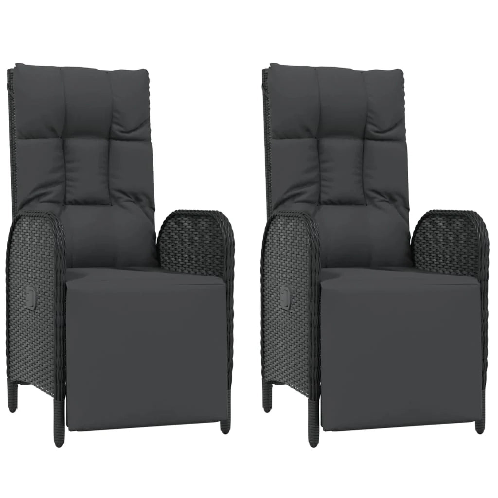 Set da pranzo da giardino per esterni 4 pezzi con cuscini nero 02_0013690
