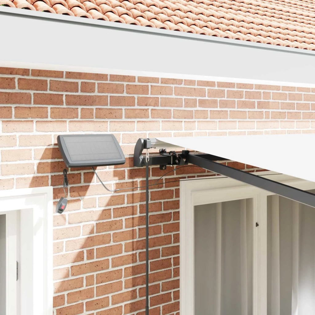 Tenda retrattile-Tenda parasole per balcone Bianco 350 x 250 cm Tessuto